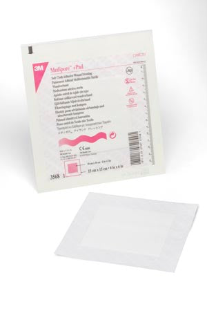 3M™ Medipore™ +Pad Soft Cloth Adhesive Wound Dressing. Dressing 6X6 Dressing Sz 4X4.5Pad Size 25/Bx 4Bx/Cs, Case