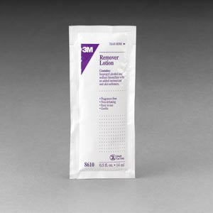 3M™ Remover Lotion. Remover Lotion, ½ Oz Packet, 20/Bx, 5 Bx/Cs (Continental Us+Hi Only) (Item Is Considered Hazmat And Cannot Ship Via Air Or To Ak, 