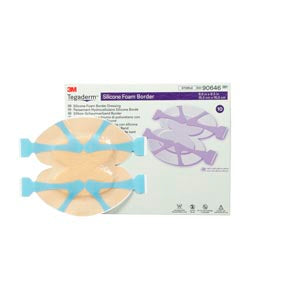 3M™ Tegaderm™ Silicone Foam Border Dressing. Dressing Heel/Contour 6X6Foam Tegaderm 5/Bx 4Bx/Cs, Case