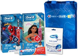 P&G Crest® + Oral-B® Kids 3+ Electric System Bundle. Pnc-Toothbrush Bundle Electrickids 3+ Sys Spiderman 3/Cs, Case