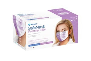 Medicom Safe+Mask® Premier Elite Earloop Mask. Mask Procedre Safemask Lavendrpremier Elite 50/Bx 10Bx/Cs, Case