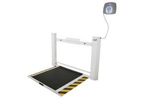 PELSTAR/HEALTH O METER PROFESSIONAL SCALE - ANTIMICROBIAL WALL MOUNTED WHEELCHAIR SCALE, WHEELCHAIR SCALE, WALL-MOUNTED, FOLD-UP, ANTIMICROBIAL, KG ON