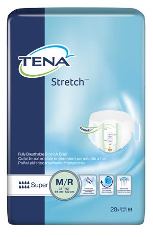 Essity Hms Tena® Stretch™ Briefs. Brief Super Md/Reg Grn 28/Pk2Pk/Cs, Case