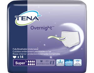 Essity Hms Tena® Overnight™ Super Protective Underwear. Underwear Super Overnightmd Wht 14/Pk 4Pk/Cs, Case