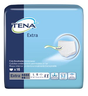 Essity Hms Tena® Extra Protective Underwear. Underwear Unisex Lg Wht16/Pk 4Pk/Cs, Case