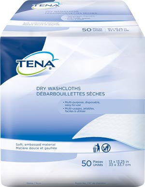 Essity Hms Tena® Dry Washcloths. Washcloth 13X13.25 50/Pk16Pk/Cs, Case