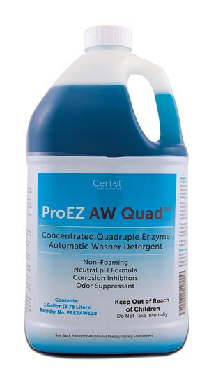 Certol Proez™ Aw Quad Enzyme Automatic Washer Detergent. Proez Aw Enzymatic Solution1 Gal Btl W/Pump 4/Cs, Case
