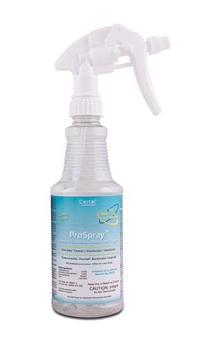 Certol Prospray™ Surface Cleaner/Disinfectant. Tbd-Empty Pint Spray 6/Cs, Case