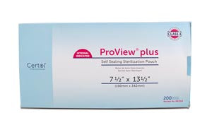Certol Proview® Plus Self Seal Sterilization Pouches. Pouch Sterilization Self Sealproview 7.5X13 200/Bx 6Bx/Cs, Case