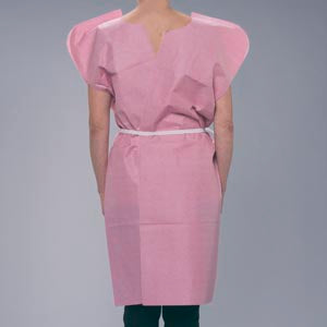 Tidi Tissue Poly Tissue Patient Gown. Gown Exam Tpt Mauv 30X42 50/Csfront/Back Open, Case