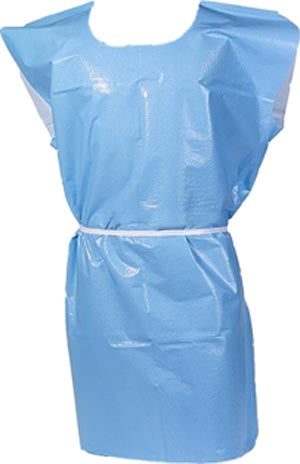Tidi Tissue Poly Tissue Patient Gown. Gown Duo Wear T/P Blu 2Ply Tpsky Blu 50/Cs, Case