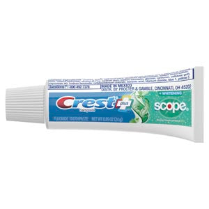 P&G Crest® Complete Multi-Benefit™ Whitening + Scope® Toothpaste. Toothpaste Crest Completewhitng+Scope 0.85Oz 72Tb/Cs, Case