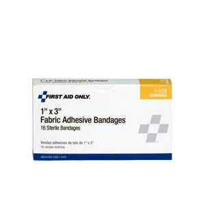 First Aid Only/Acme United Refill Items For Kits. Bandages Fabric 1Inx3In 16/Bx(Drop), Box