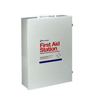 First Aid Only/Acme United First Aid Station - 4 Shelf. First Aid Metal Cabinet 4Shelfcustom Logo 10/Cs (Drop), Case