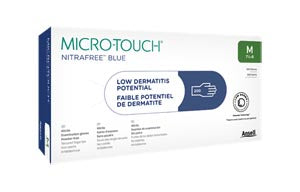 Ansell Micro-Touch Nitrafree™ Blue. Glove Exam Nitrile Lg Blupwdr-Free Nst 200/Bx 10Bx/Cs, Case
