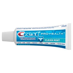 P&G CREST® PRO-HEALTH™ CLEAN MINT TOOTHPASTE, CREST® PRO-HEALTH™ CLEAN MINT TOOTHPASTE, TRIAL SIZE, 0.85 OZ, 36 TUBES/CS (OLD
