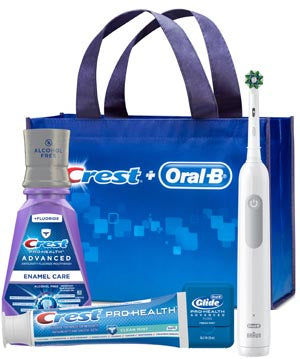 P&G DAILY CLEAN SYSTEM ELECTRIC TOOTHBRUSH BUNDLE, INCLUDES: ORAL-B® PRO 1000 ELECTRIC TOOTHBRUSH; CREST® PRO-HEALTH™ CLEAN MINT TOOTHPASTE (4.6 OZ); 
