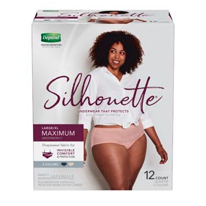 KIMBERLY-CLARK DEPEND® PROTECTIVE UNDERWEAR, SILHOUETTE UNDERWEAR, WOMEN, LARGE/ X-LARGE, 12/PK, 2 PK/CS (TO BE DISCONTINUED), 50981