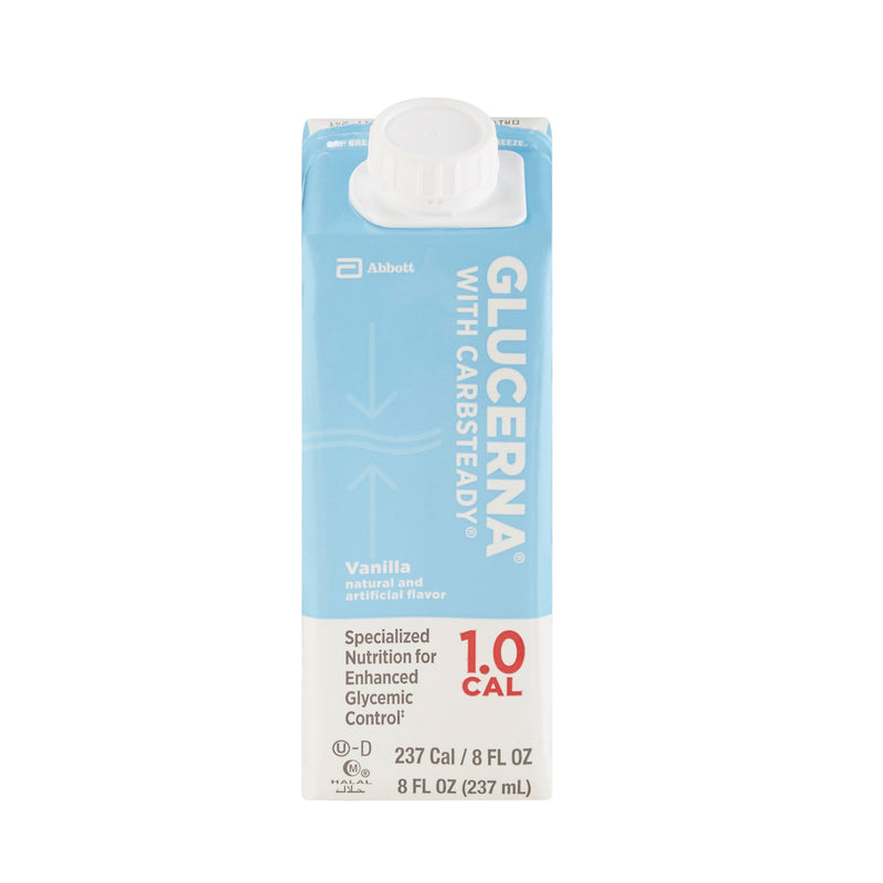 Glucerna 1.0 Cal Vanilla Specialized Nutrition For Enhanced Glycemic Control, 8-Ounce Carton, Sold As 1/Each Abbott 64913