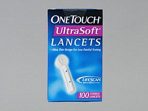 Onetouch™ Ultrasoft™ Safety Lancet, Sold As 100/Box Lifescan 53885039310