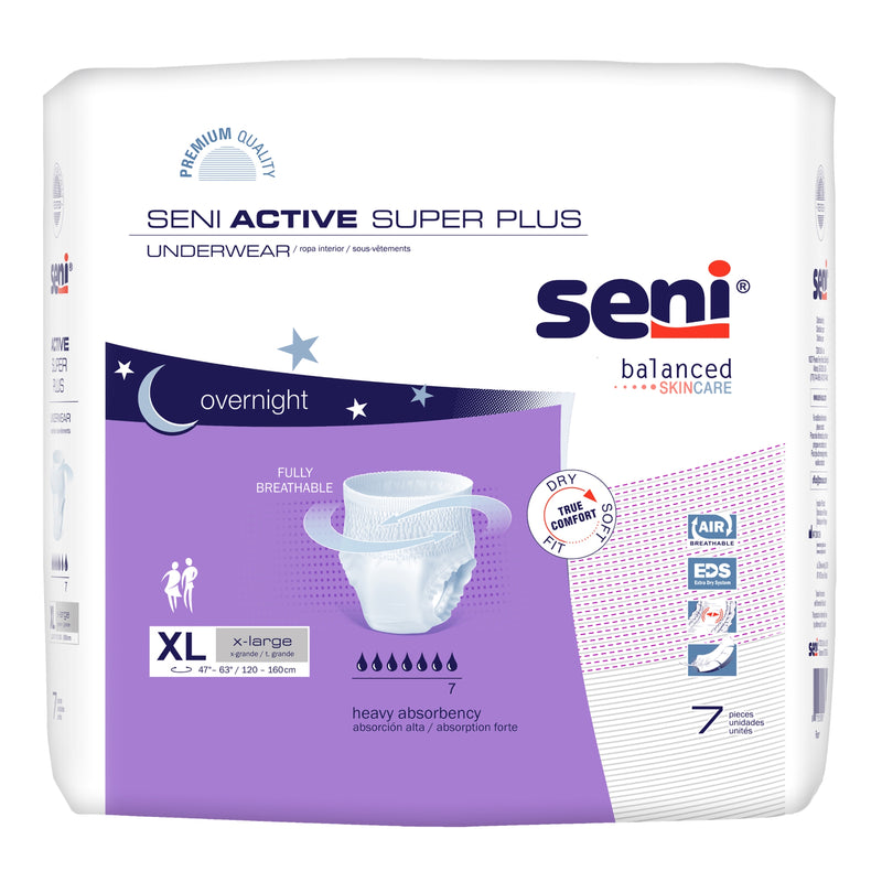 Seni® Active Super Plus Heavy Absorbent Underwear, Extra Large, Sold As 28/Case Tzmo S-Xl07-Ap1