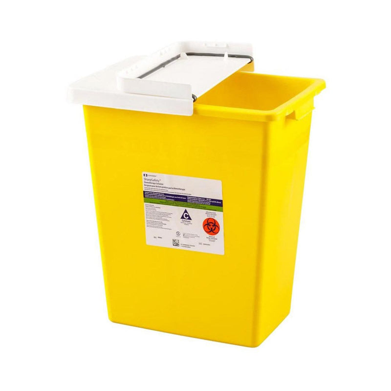 Sharpsafety™ Chemotherapy Waste Container, 2 Gallon, 10 X 10½ X 7¼ Inch, Sold As 1/Each Cardinal 8982