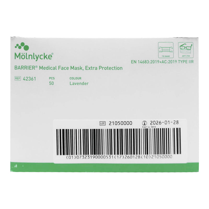 Barrier® Laser Plume Surgical Mask, Sold As 500/Case Molnlycke 42361