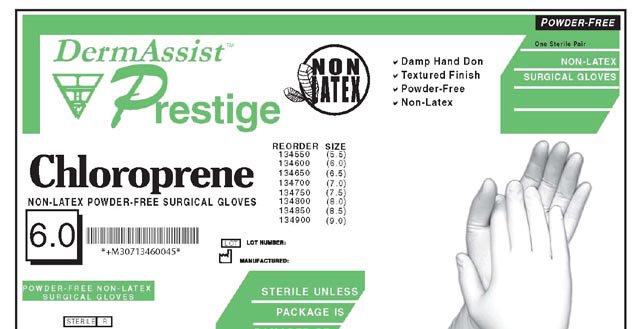 Dermassist® Prestige® Polyisoprene Surgical Glove, Size 8.5, Ivory, Sold As 25/Box Innovative 134850