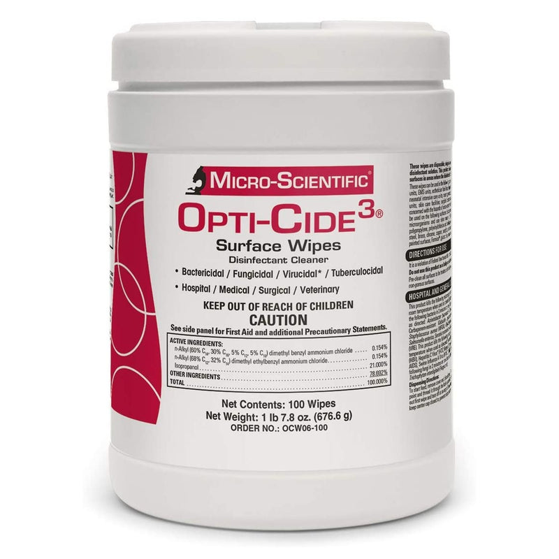 Opti-Cide3® Surface Disinfectant Cleaner Wipes, Sold As 100/Carton Micro Msi100
