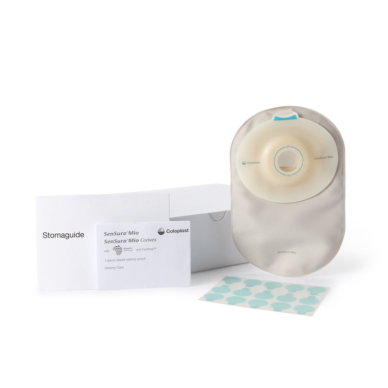 Sensura® Mio Convex One-Piece Closed End Opaque Ostomy Pouch, 8¼ Inch Length, 1 Inch Stoma, Sold As 10/Box Coloplast 16310