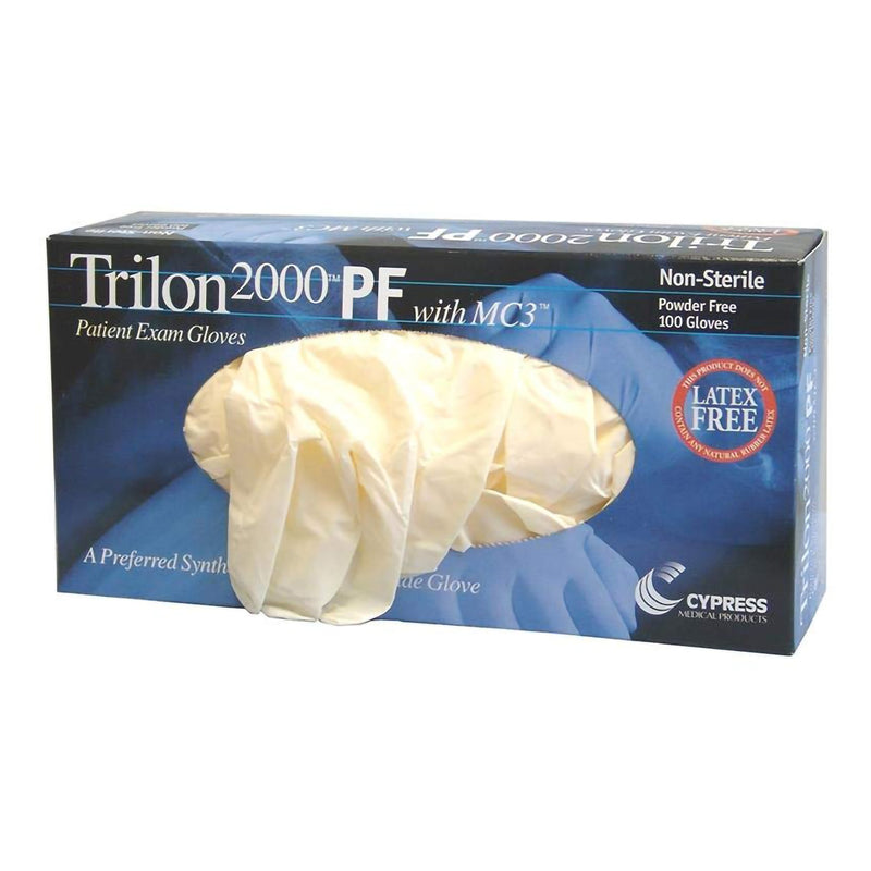 Trilon 2000® Pf With Mc3® Stretch Vinyl Standard Cuff Length Exam Glove, Small, Ivory, Sold As 1000/Case Mckesson 25-930