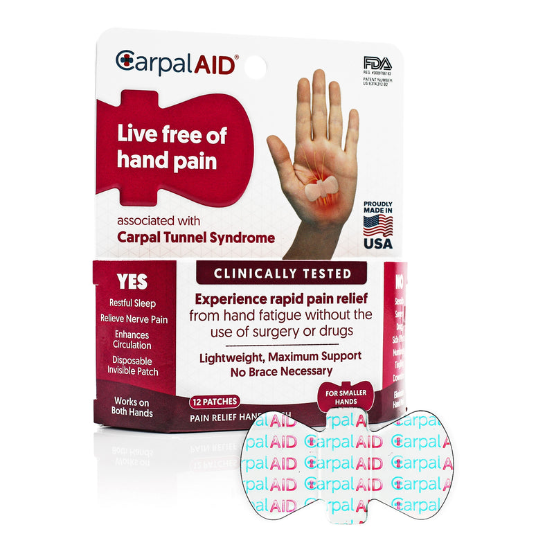 Carpalaid® Patch Hand-Based Carpal Tunnel Support, Small, Sold As 12/Pack Carpal Sm12Pk