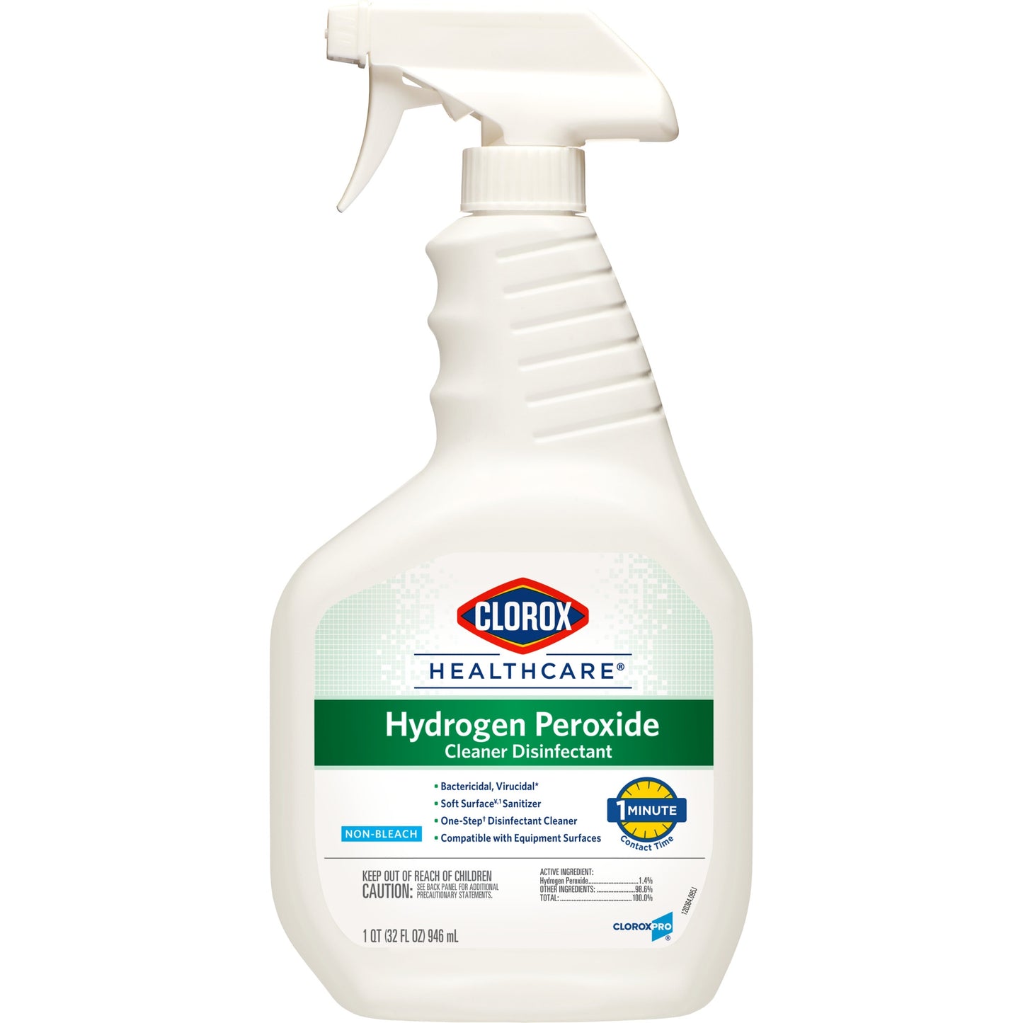 Clorox Healthcare Surface Disinfectant Cleaner, 32 Oz Trigger Spray Bottle, Sold As 9/Case The 30828