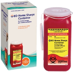 Bd™ Home Sharps Disposal Mailback Sharps Container, 1.4 Quart, Sold As 12/Case Embecta 323487