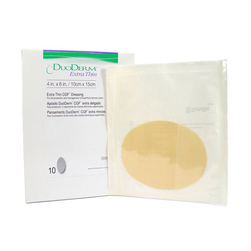 Duoderm® Extra Thin Hydrocolloid Dressing, 4 X 6 Inch Oval, Sold As 1/Each Convatec 187902