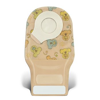 Little Ones® Two-Piece Drainable Teddy Bear Design Ostomy Pouch, 8 Inch Length, 1/5 To 1¼ Inch Stoma, Sold As 10/Box Convatec 411637