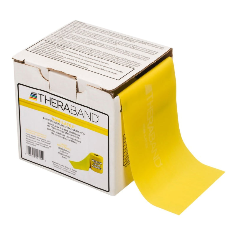 Theraband® Exercise Resistance Band, Yellow, 4 Inch X 25 Yard, Light Resistance, Sold As 1/Box Performance 20324