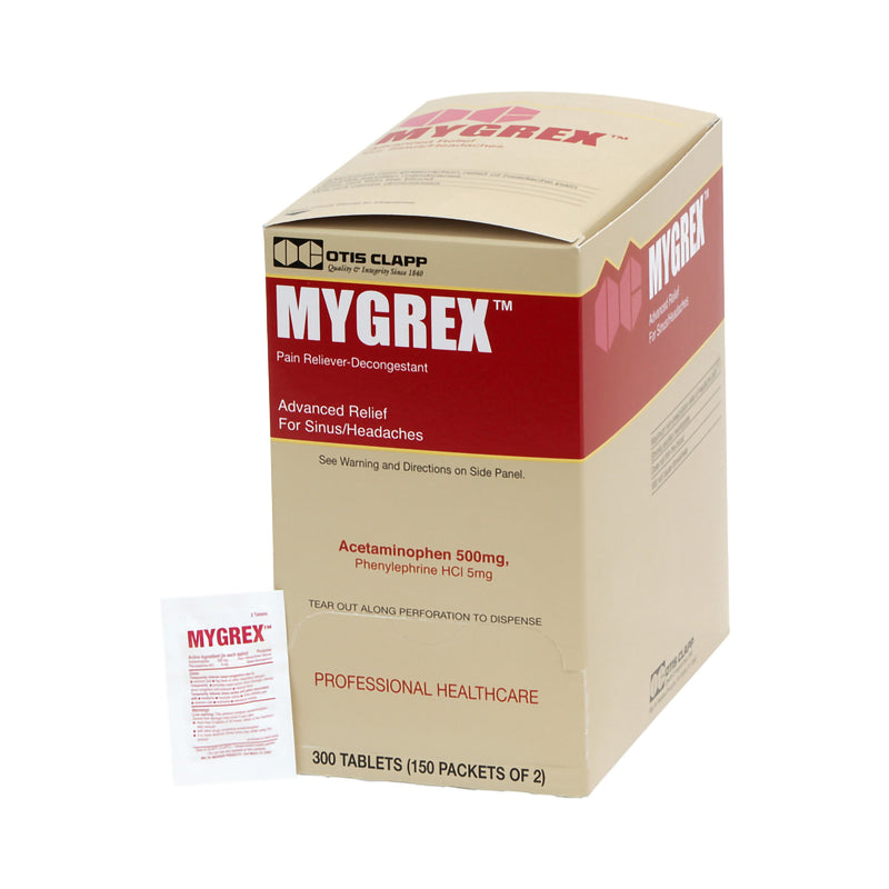 Mygrex™ Acetaminophen / Phenylephrine Cold And Sinus Relief Tablet, Sold As 6/Case Medique 1615509