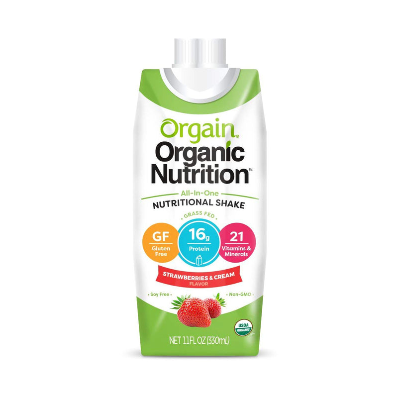 Orgain® Organic Nutrition™ Strawberry Nutritional Shake, 11-Ounce Carton, Sold As 12/Case Orgain 851770003087