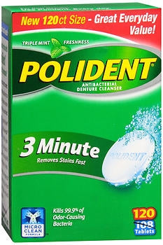 Polident® Denture Cleaner, Sold As 120/Box Glaxo 31015805338