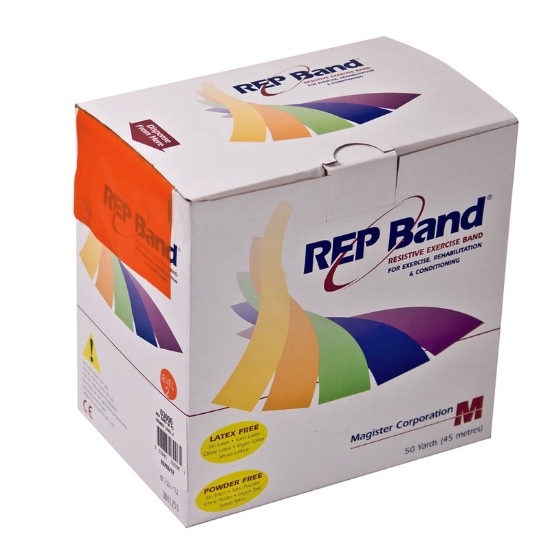 Rep Band® Exercise Resistance Band, Orange, 4 Inch X 50 Yard, Light Resistance, Sold As 1/Each Fabrication 10-1090