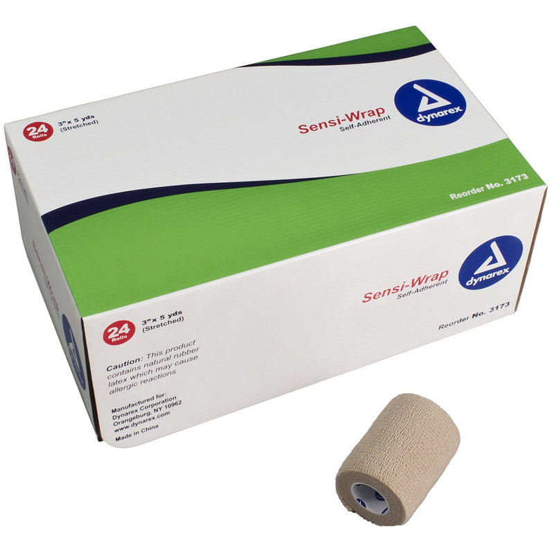 Sensi-Wrap Self-Adherent Closure Cohesive Bandage, 3 Inch X 5 Yard, Sold As 24/Case Dynarex 3173