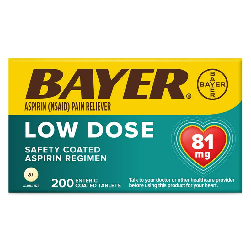 Bayer Low Dose Safety Coated Aspirin 81 Mg Tablets, Sold As 1/Bottle Bayer 00280210020