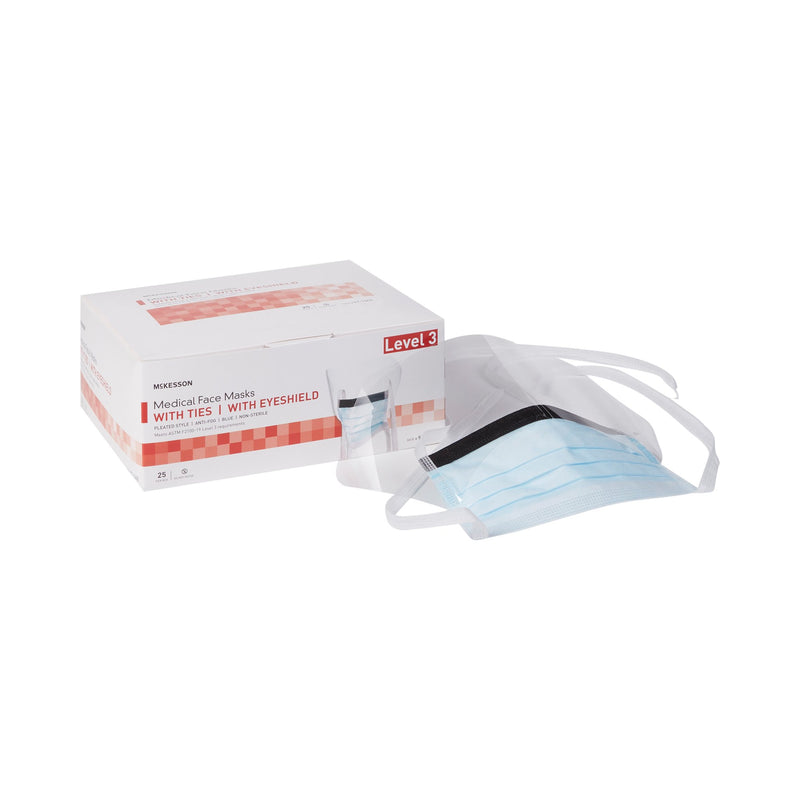 Mckesson Surgical Mask With Eye Shield, Sold As 25/Box Mckesson 91-1600
