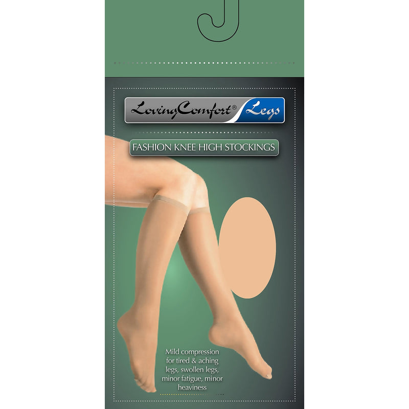 Loving Comfort® Firm Compression Knee-High Stockings, Large, Black, Sold As 2/Pair Scott 1670 Bla Lg