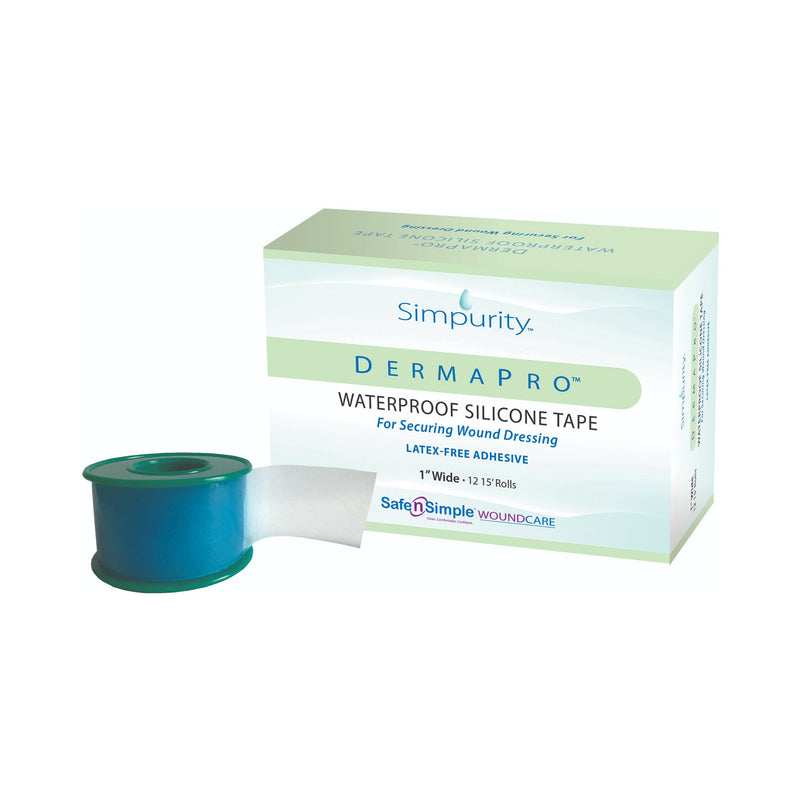 Dermapro™ Silicone Medical Tape, 1 Inch X 15 Foot, Transparent, Sold As 1/Roll Safe Sns57230