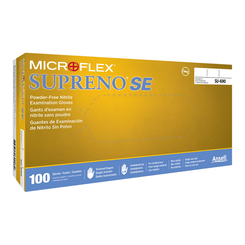Supreno® Se Exam Glove, Extra Small, Blue, Sold As 100/Box Microflex Su-690-Xs