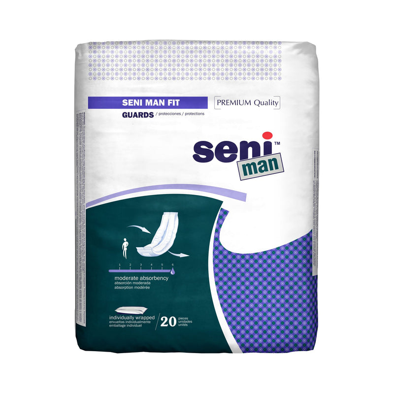 INCONTINENCE LINER SENI® MAN FIT 15.7 INCH LENGTH HEAVY ABSORBENCY SUPERABSORBANT CORE ONE SIZE FITS MOST, SOLD AS 20/PACK, TZMO S-FT20-PM1