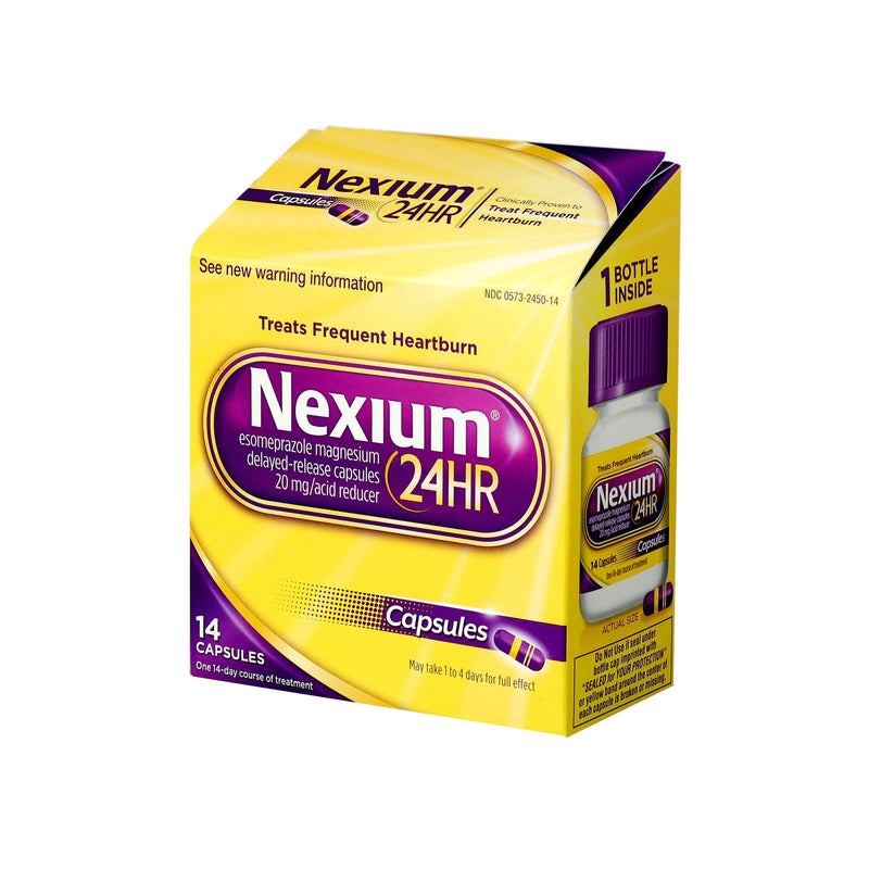 Nexium 24Hr Esomeprazole Antacid, Sold As 2/Box Glaxo 00573245028
