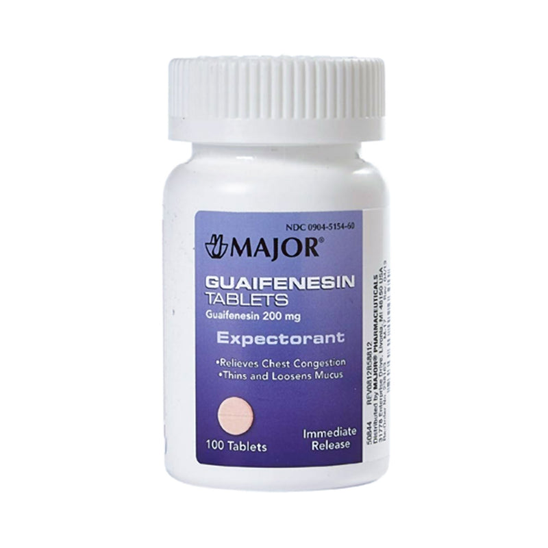 Major® Guaifenesin Cold And Cough Relief, Sold As 1/Bottle Major 00904515460